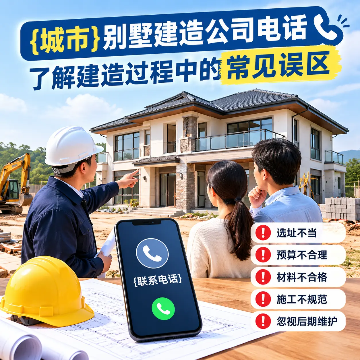 黔东南别墅建造公司电话,了解建造过程中的常见误区