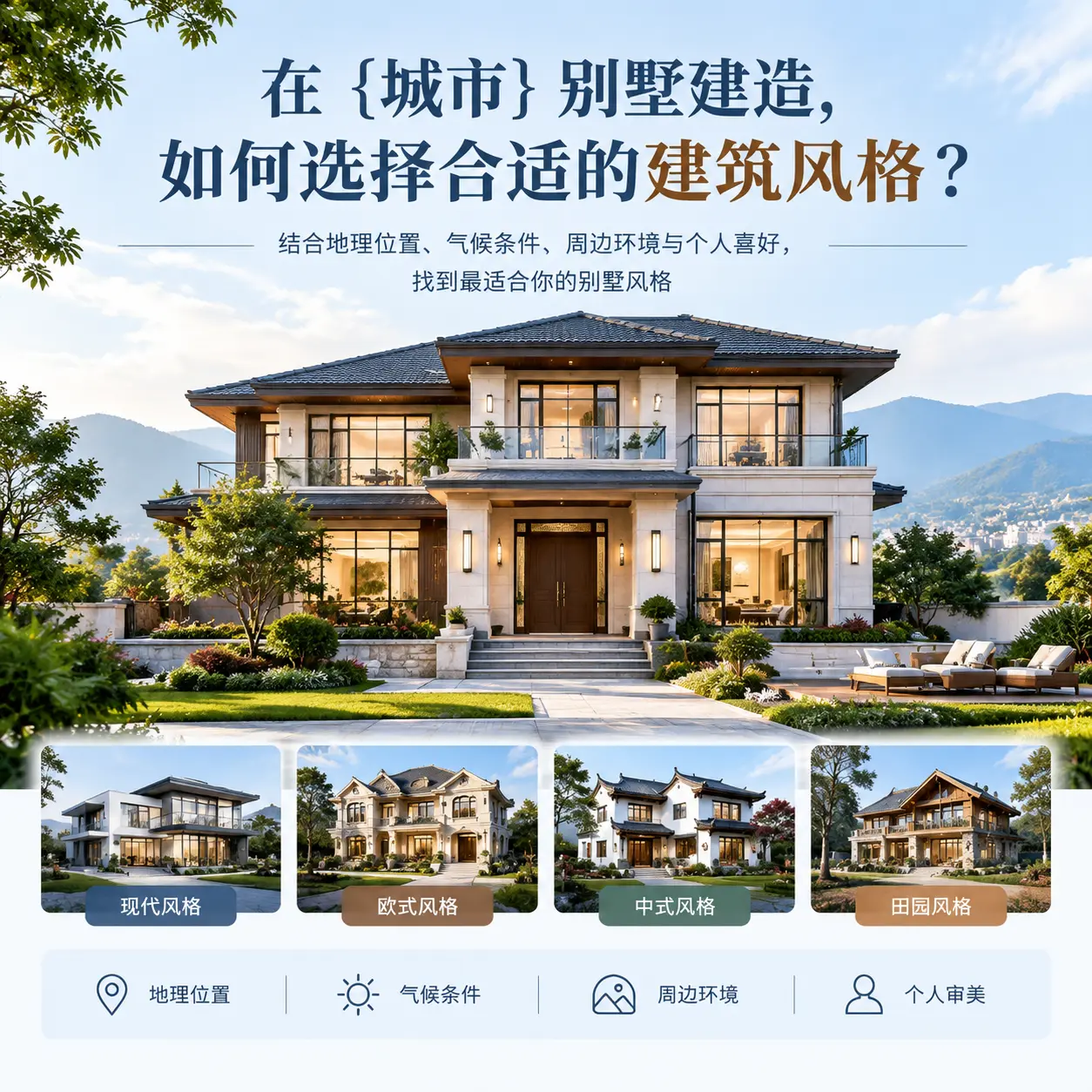 在 黔东南 别墅建造，如何选择合适的建筑风格？